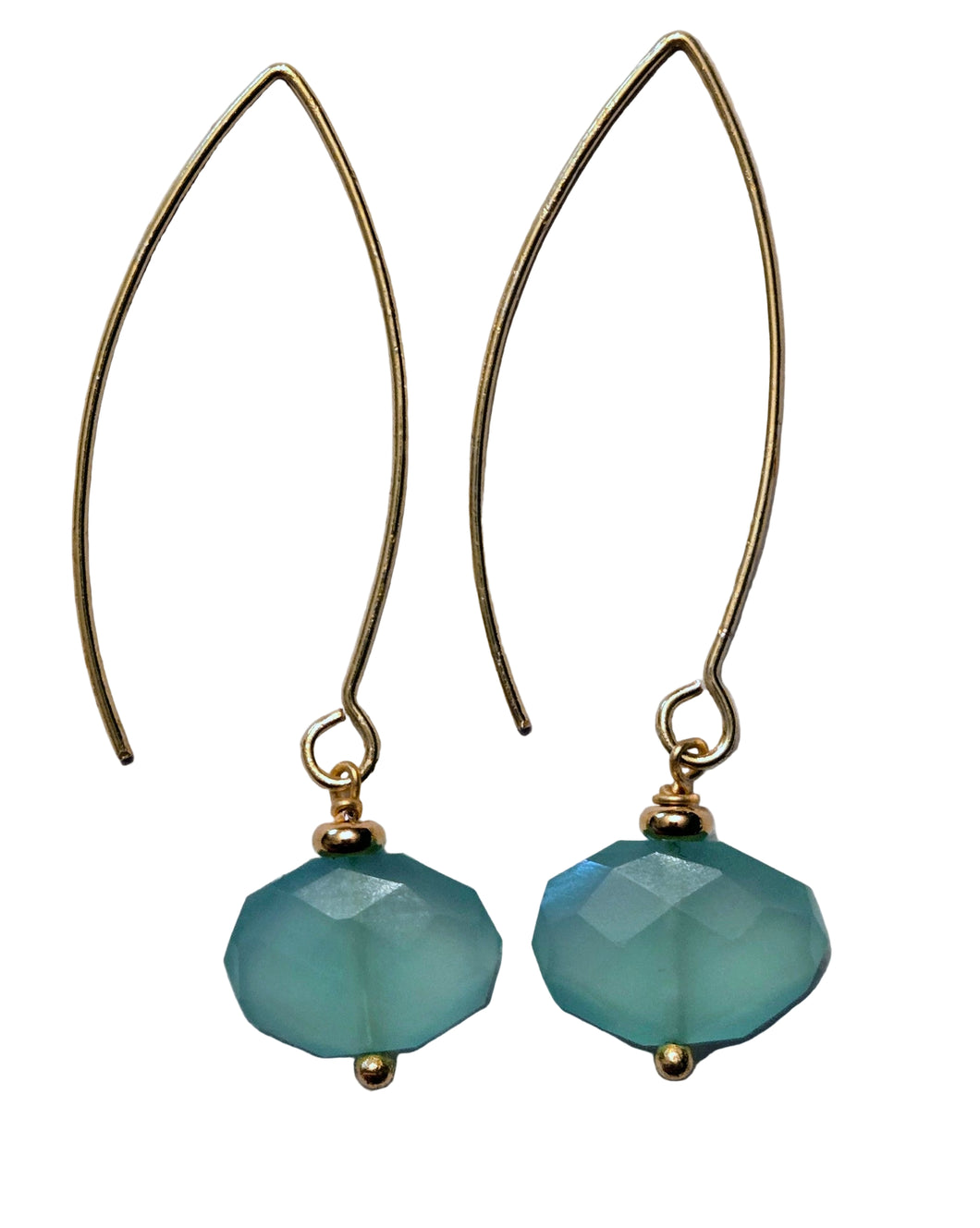 Ocean Aqua Chalcedony Earrings