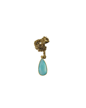 Load image into Gallery viewer, Luminous Aqua Chalcedony Pendant Necklace on Satellite Chain
