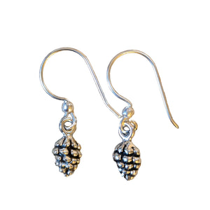 Silver Pine Cone Earrings- So Sweet!