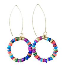 Load image into Gallery viewer, Rainbow Heishi and Chain Boho Stack Necklace
