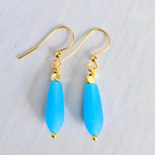 Load image into Gallery viewer, Beach Glass Earrings -10 colors available
