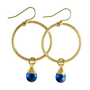 Kyanite Quartz Hoops