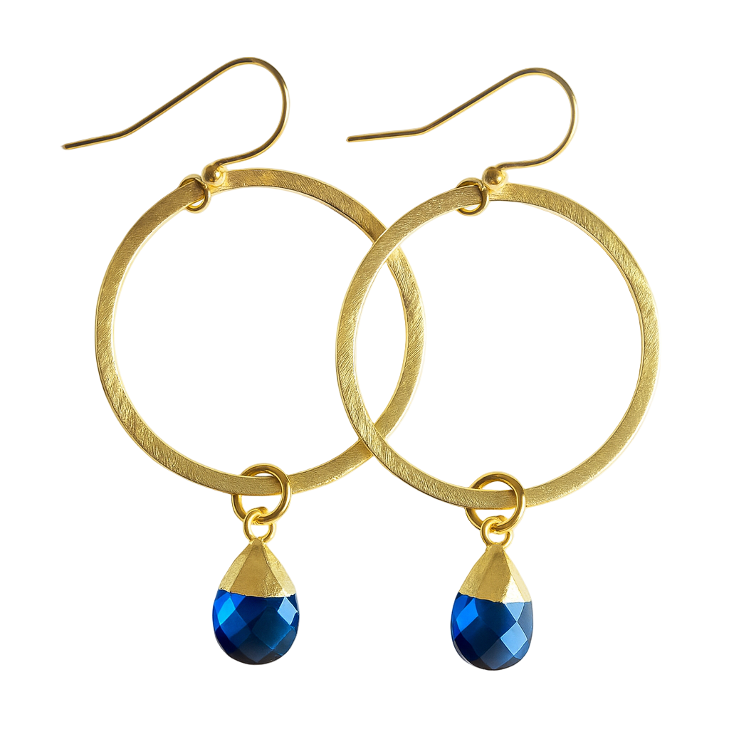 Kyanite Quartz Hoops