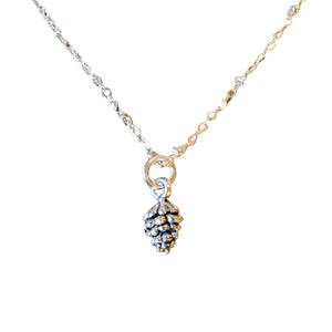 Silver Pine Cone Necklace- So Sweet!